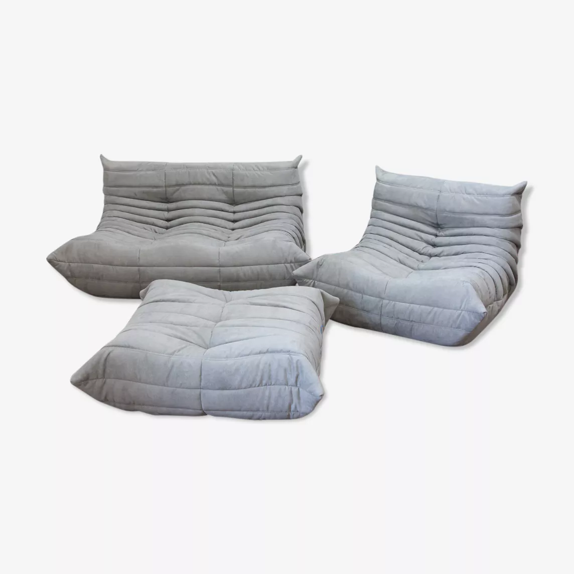 Togo Lounge Set 3-pc. Textile Light Gray