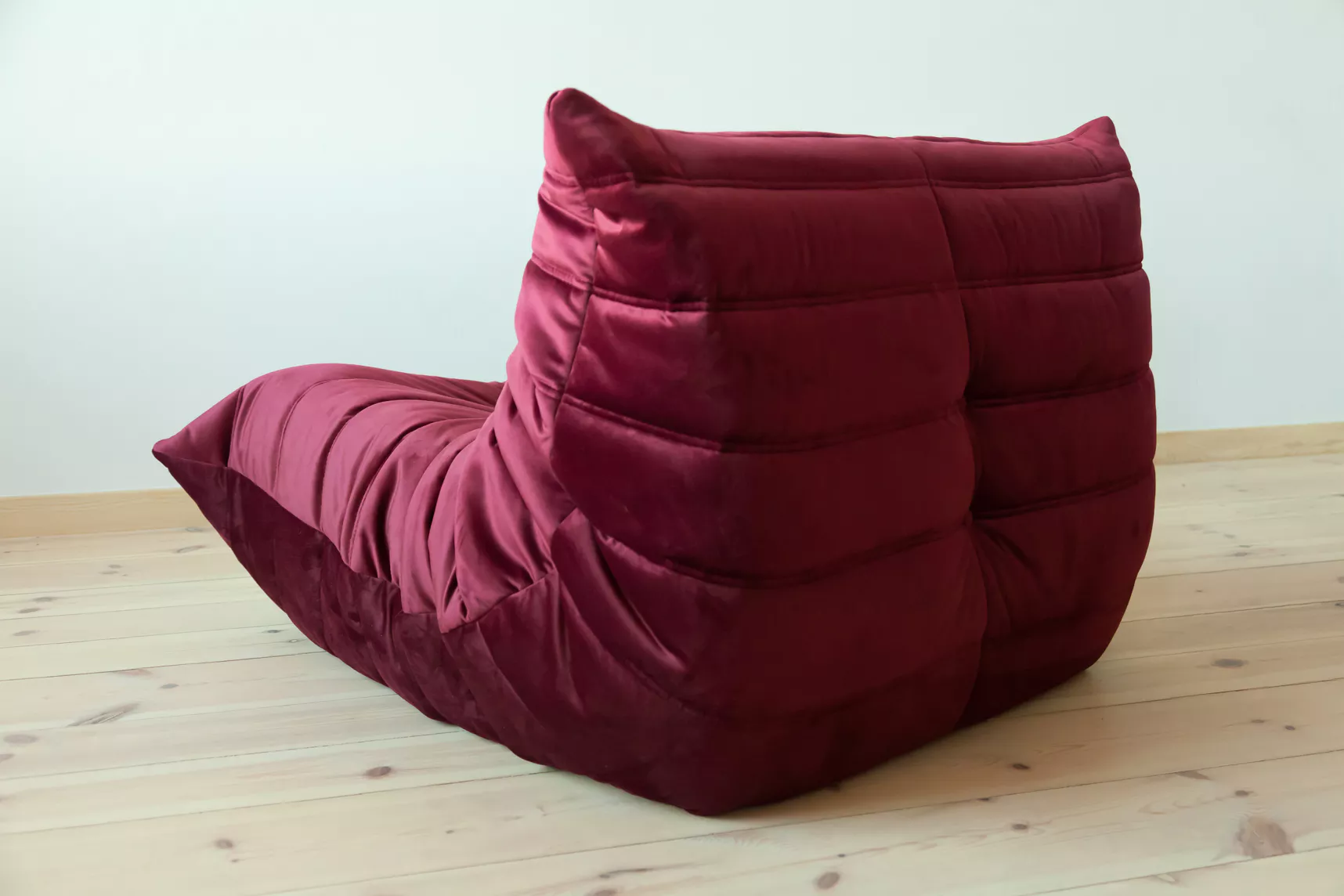 Togo Lounge Set 3-tlg. Samt Burgundrot