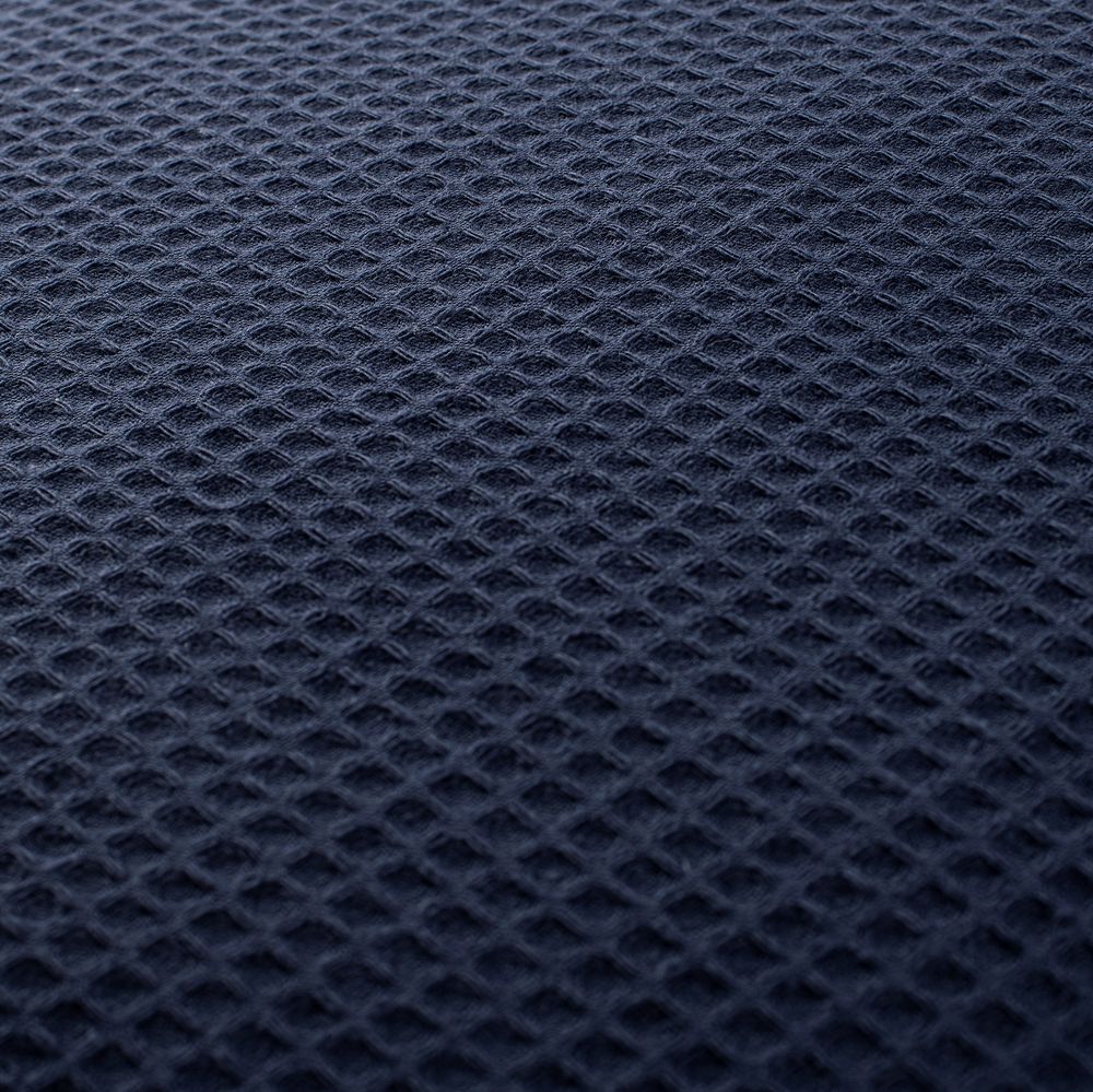 2x Kissen und Decken Set aus Waffelpiqué 100% Baumwolle Blau