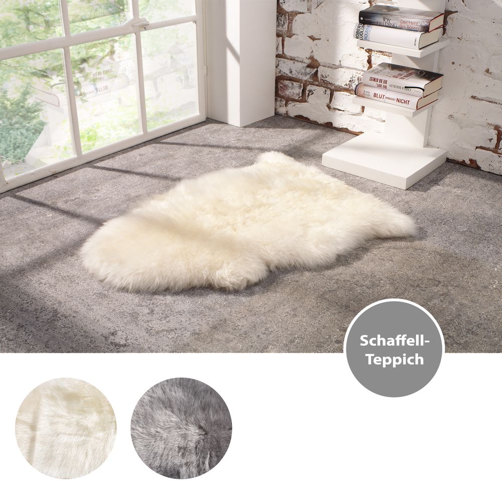 Schaffell Teppich Ivory