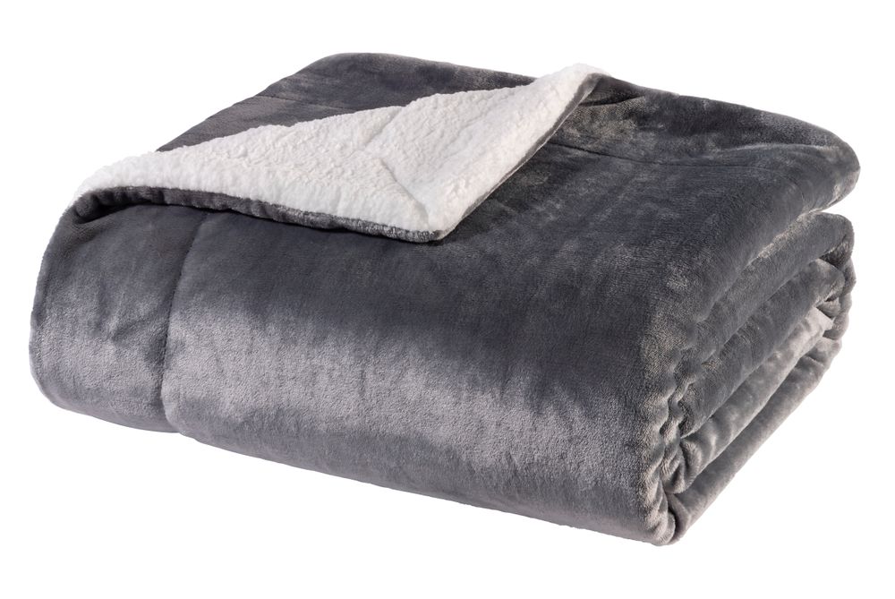 Couchdecke Sherpa Anthrazit