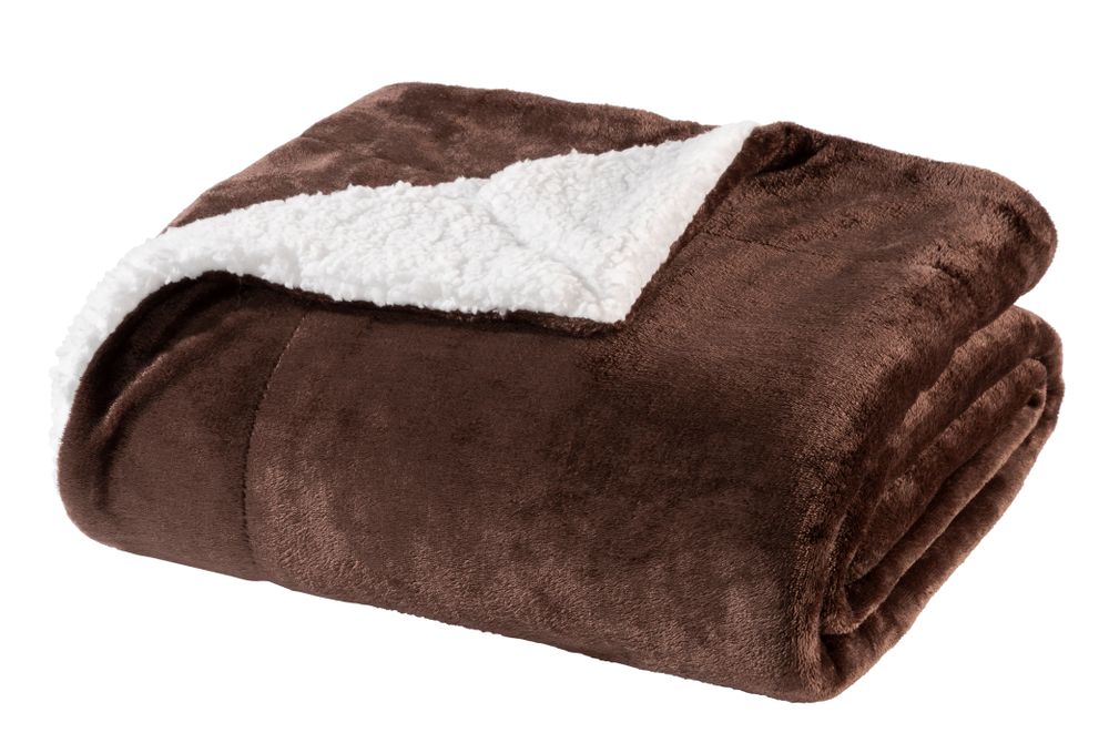 Wohndecke Sherpa Braun