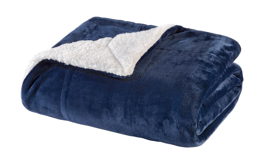 Wohndecke Sherpa Blau