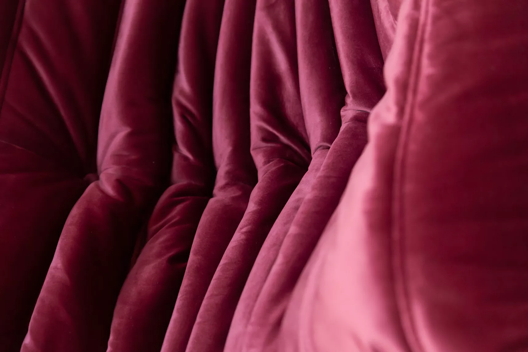 Togo Lounge Set 3-pc. Velvet Burgundy
