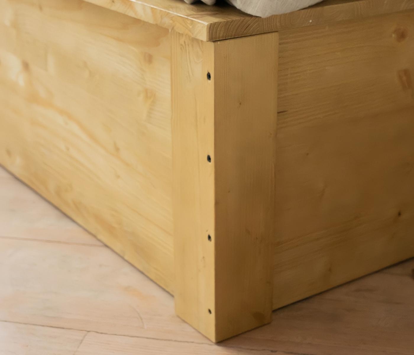 Bett mit Stauraum Olivholzoptik