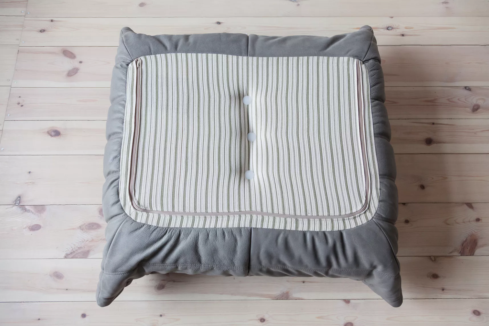 Togo Lounge Set 3-pc. Madras leather Ash grey