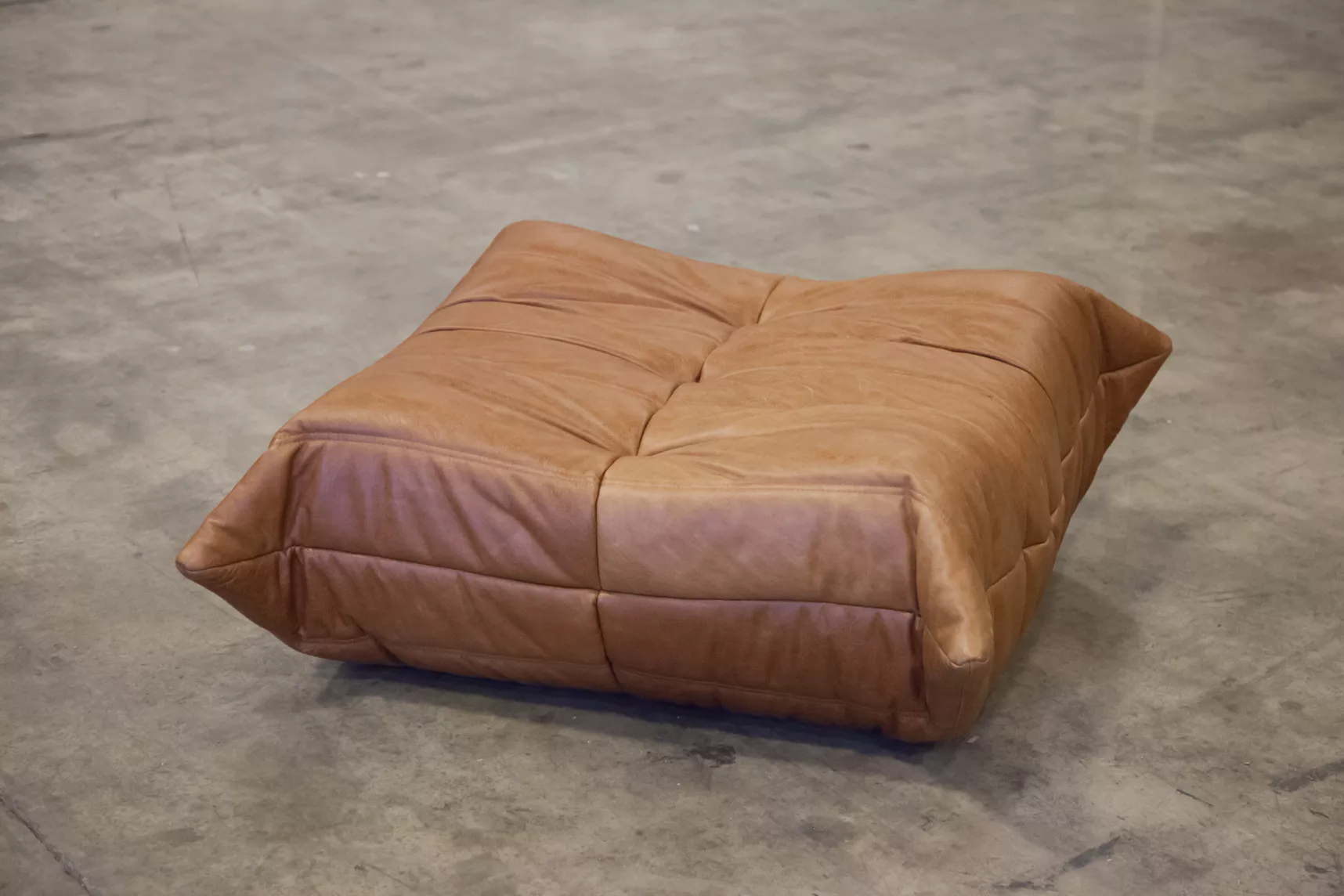 Togo Lounge Set 3-pc. Pull-up leather tobacco brown
