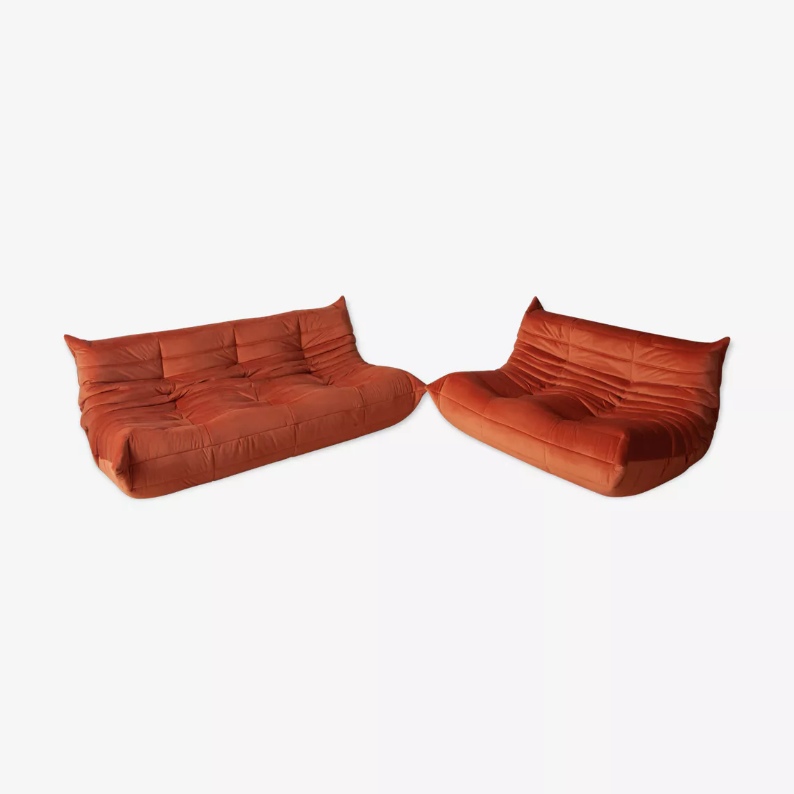 Togo Lounge Set 2-tlg. Samt Orange