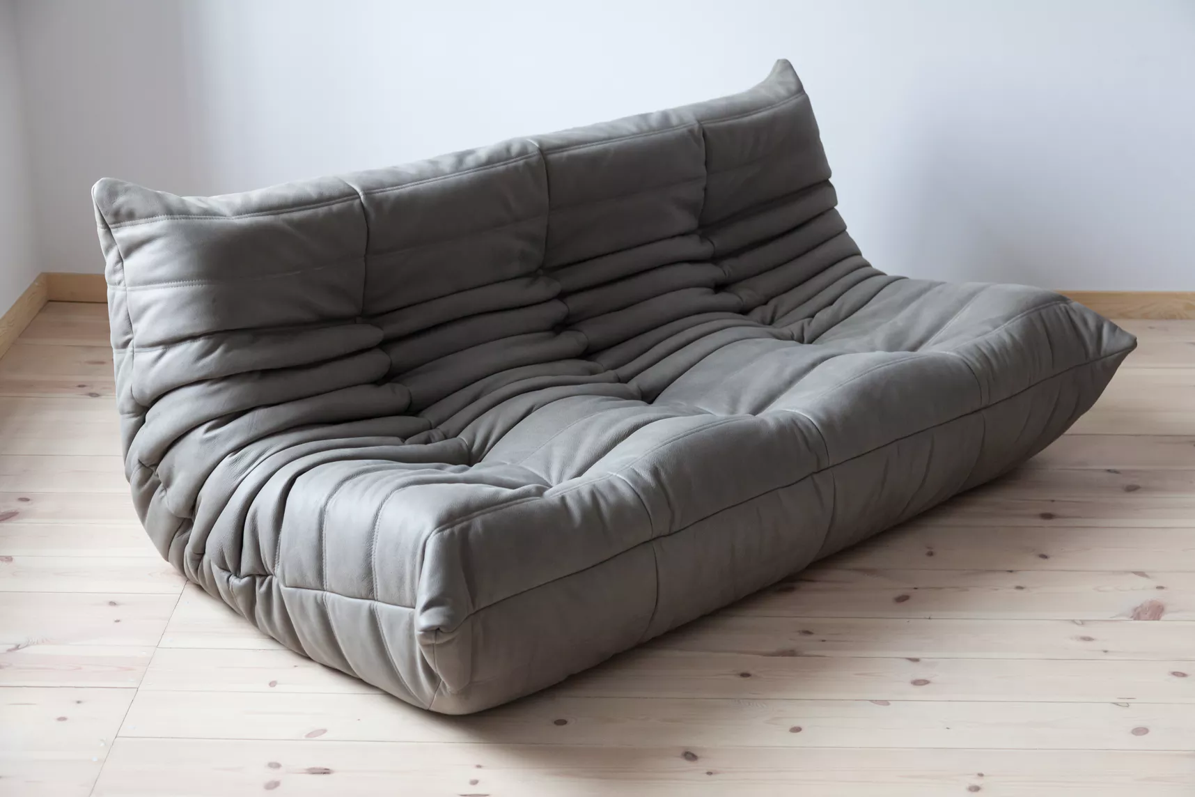 Togo Lounge Set 3-pc. Madras Leather Ash Grey