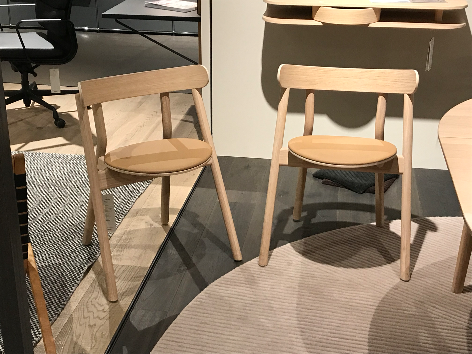 2x Oaki Dining Chair Set Wood Brown