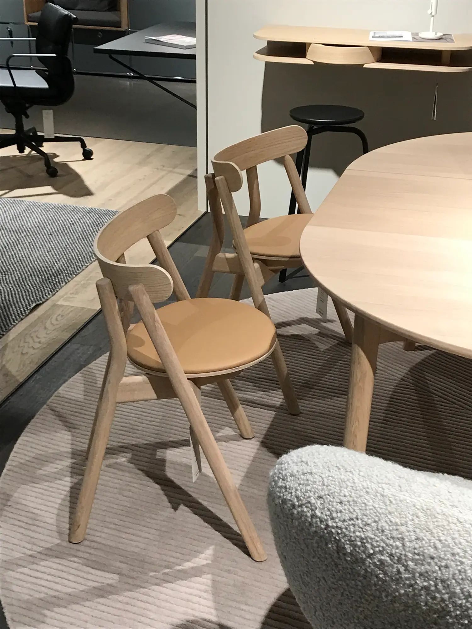2x Oaki Dining Chair Set Wood Brown