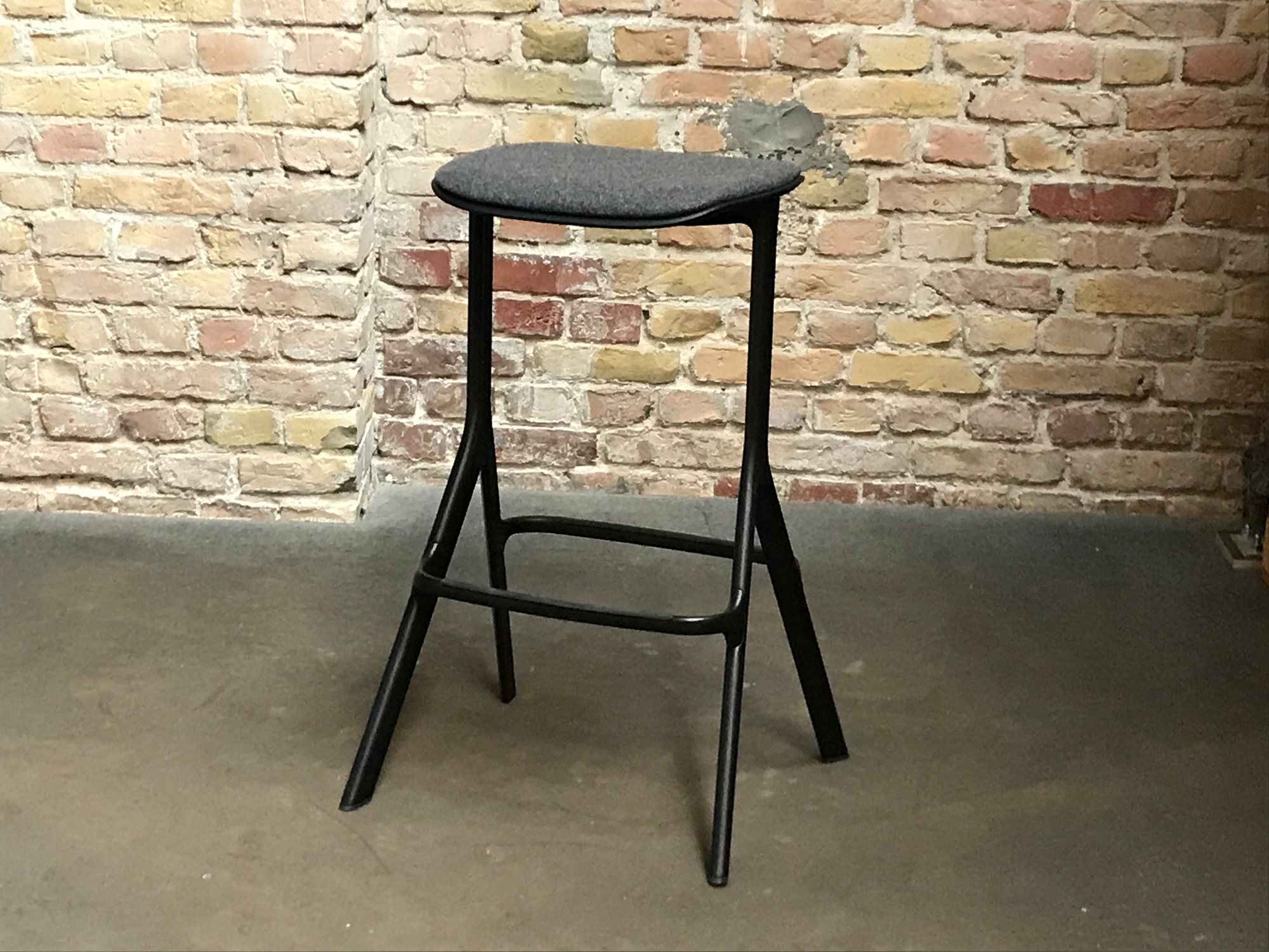 Axyl Barhocker Stoff Kunststoff Schwarz