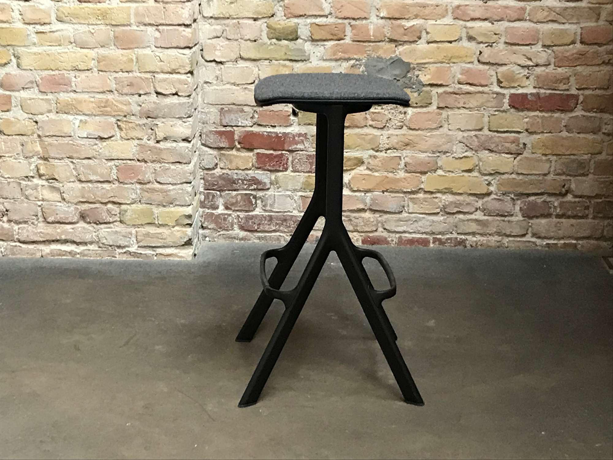 Axyl Bar stool Fabric Plastic Black