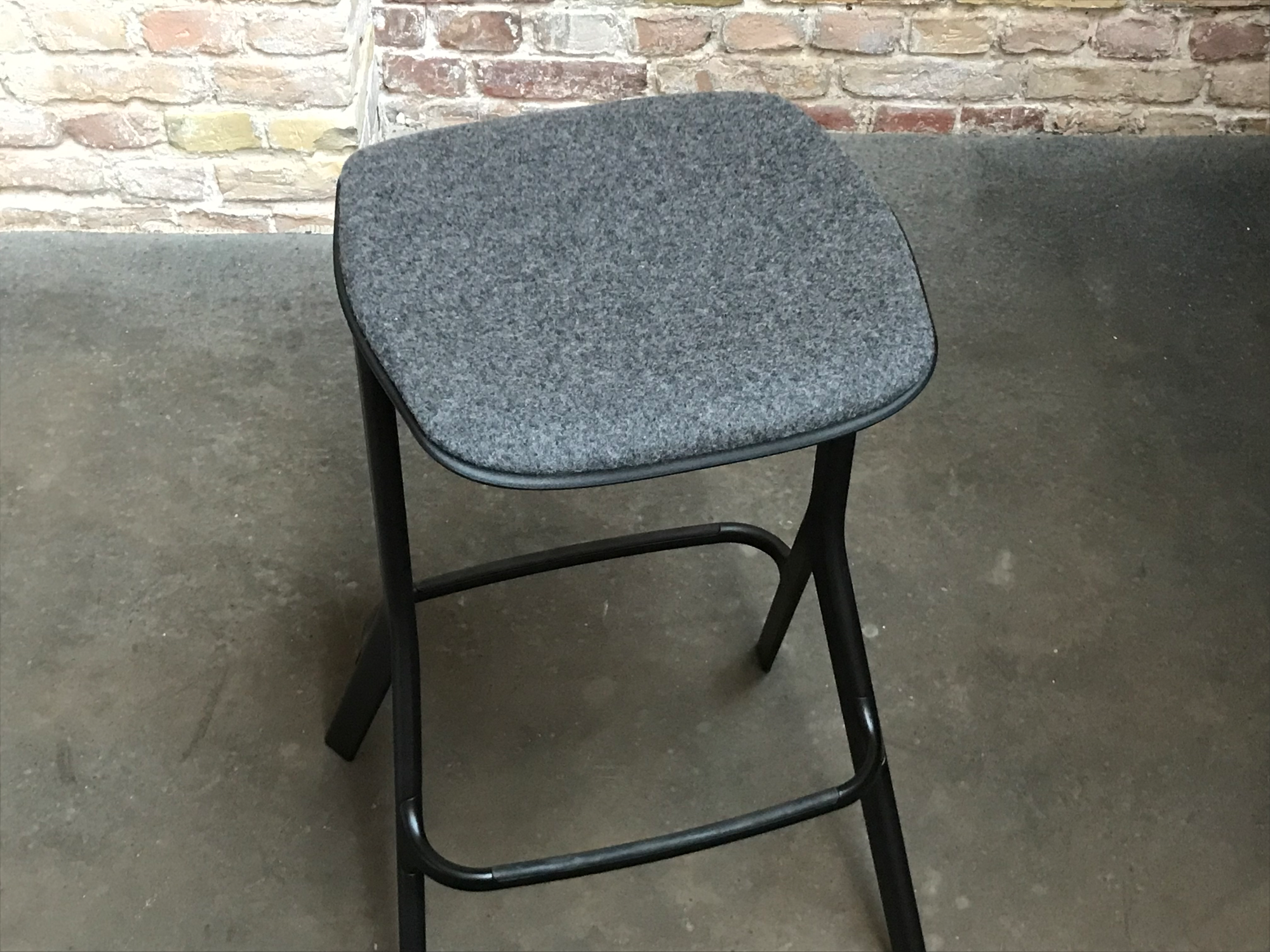 Axyl Bar stool Fabric Plastic Black