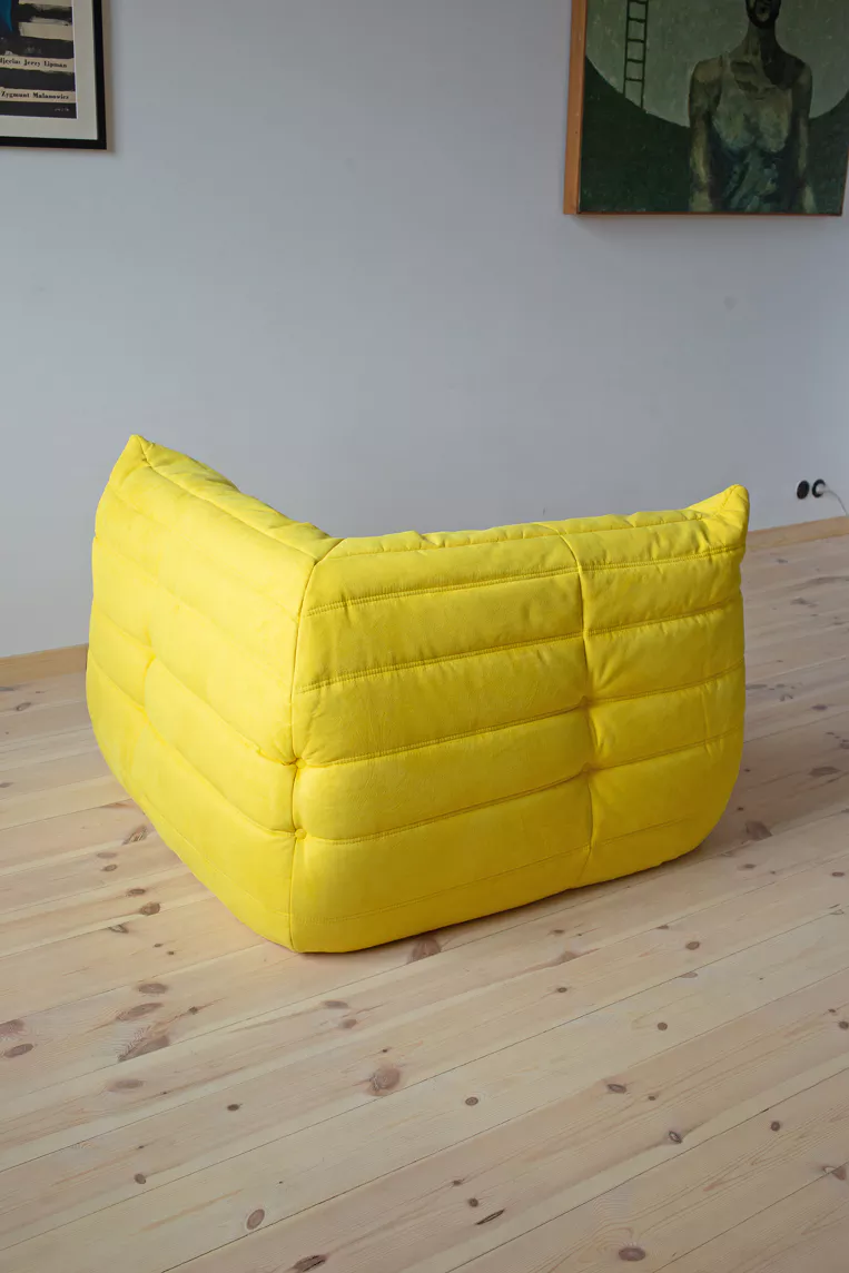 Togo Corner Sofa Textile Lemon Yellow