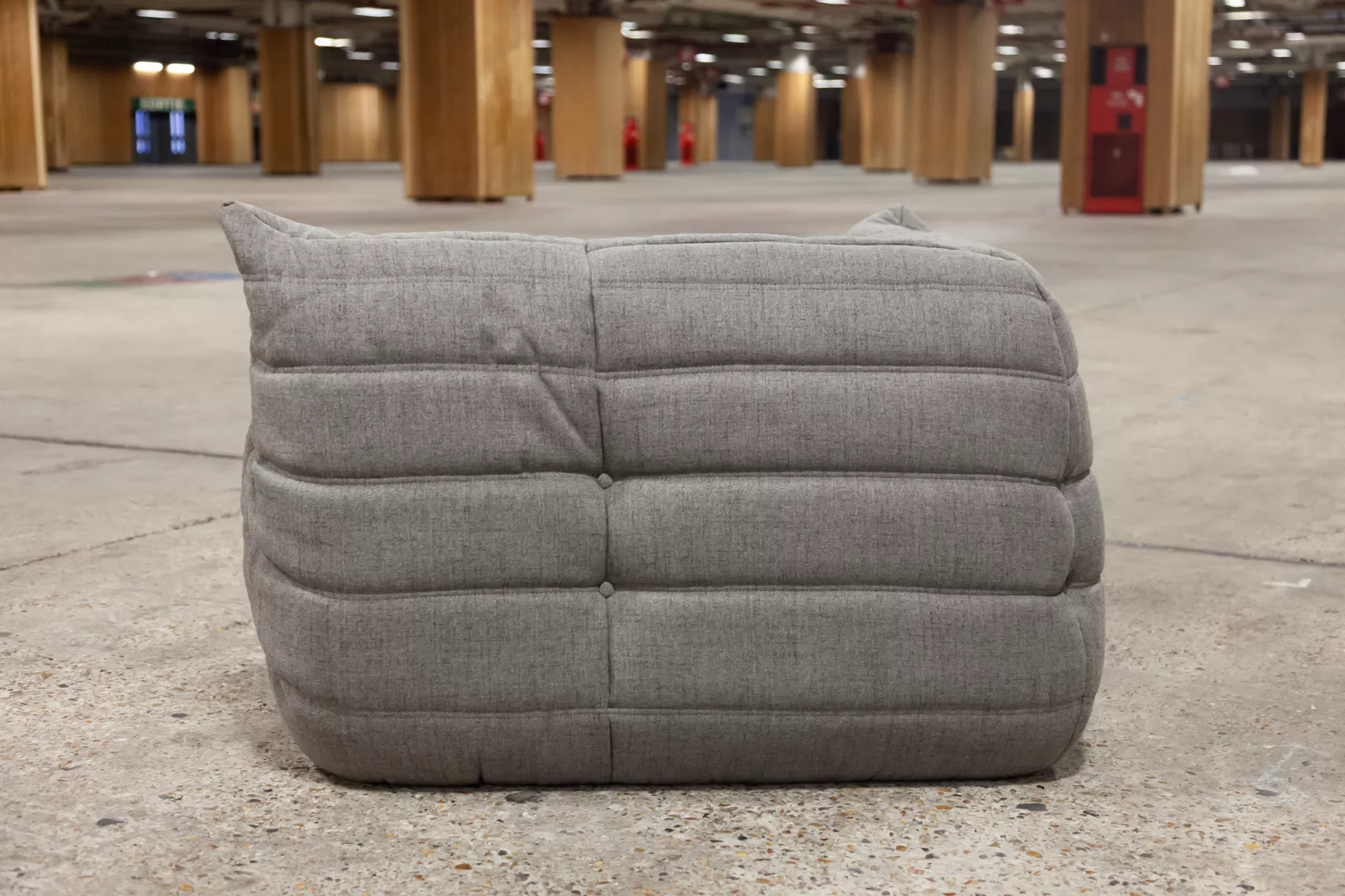 Togo Corner Sofa Textile Woven Fabric Warm Grey