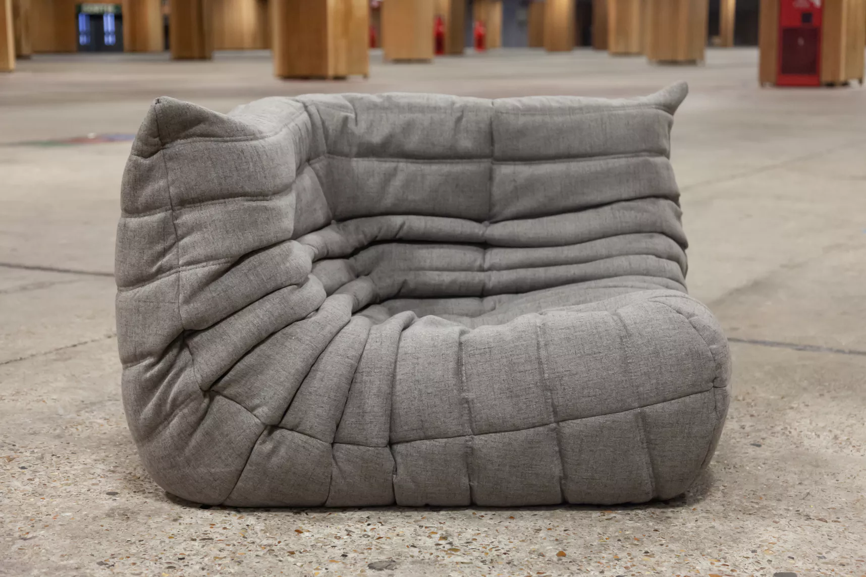 Togo Corner Sofa Textile Woven Fabric Warm Grey