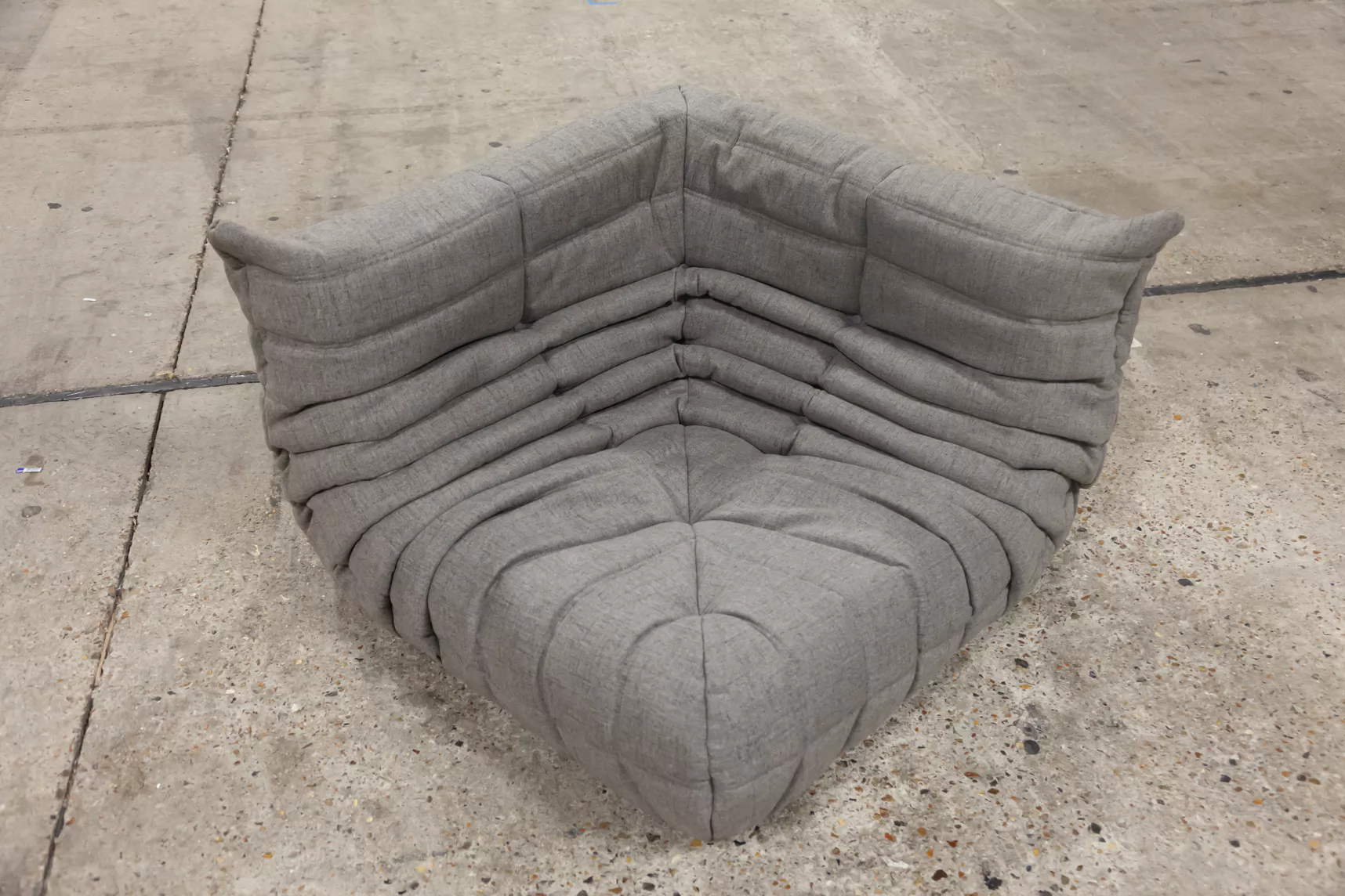 Togo Corner Sofa Textile Woven Fabric Warm Grey