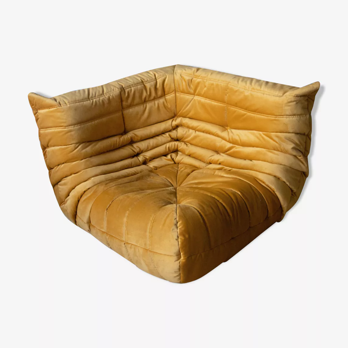 Togo Corner Sofa Velvet Gold Yellow