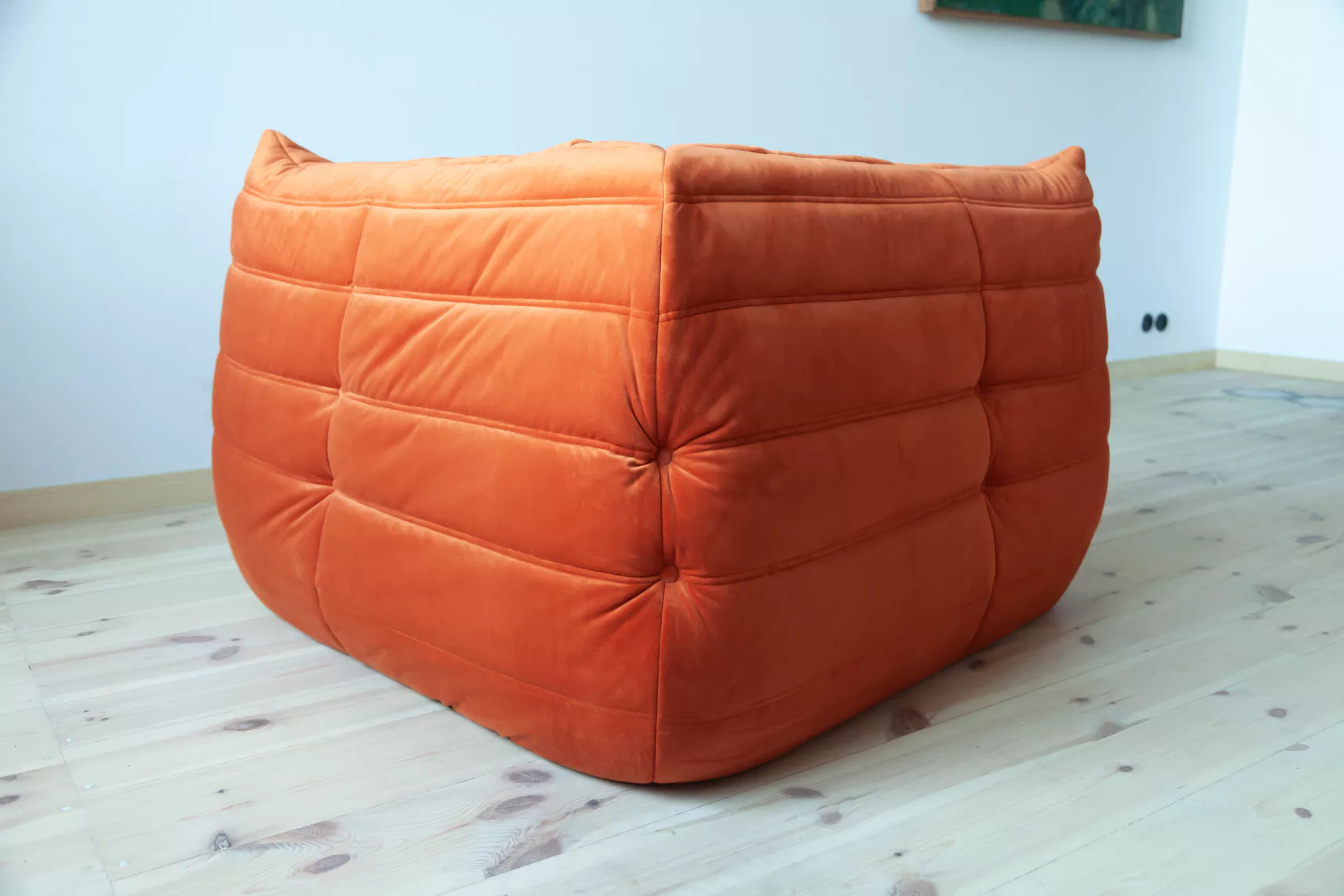 Togo Ecksofa Samt Orange