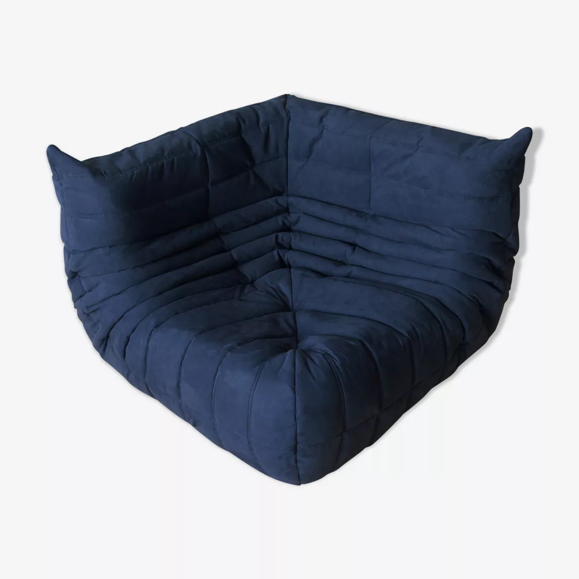 Togo Divano angolare Tessuto Blu navy