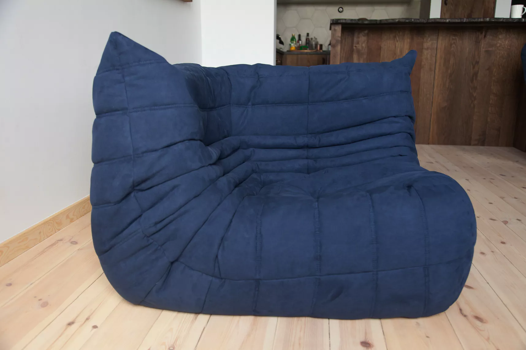Togo Corner Sofa Fabric Navy Blue