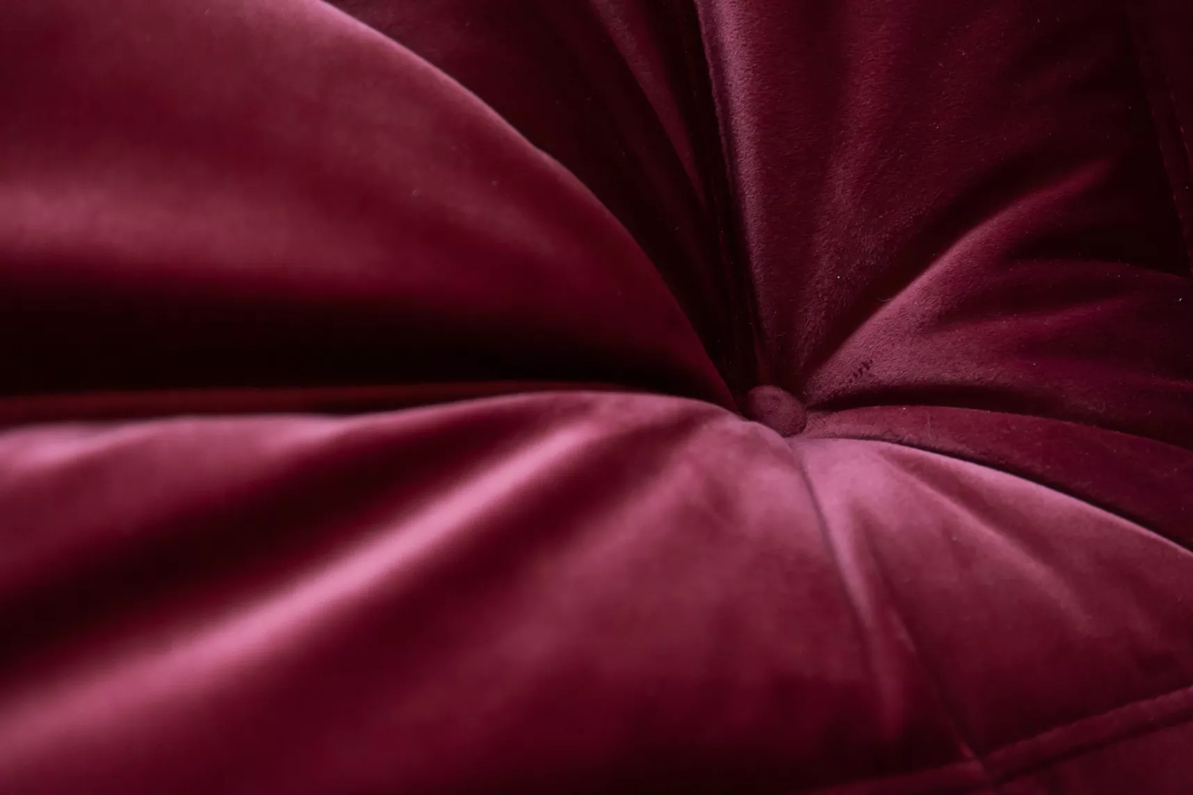Togo Corner Sofa Velvet Burgundy