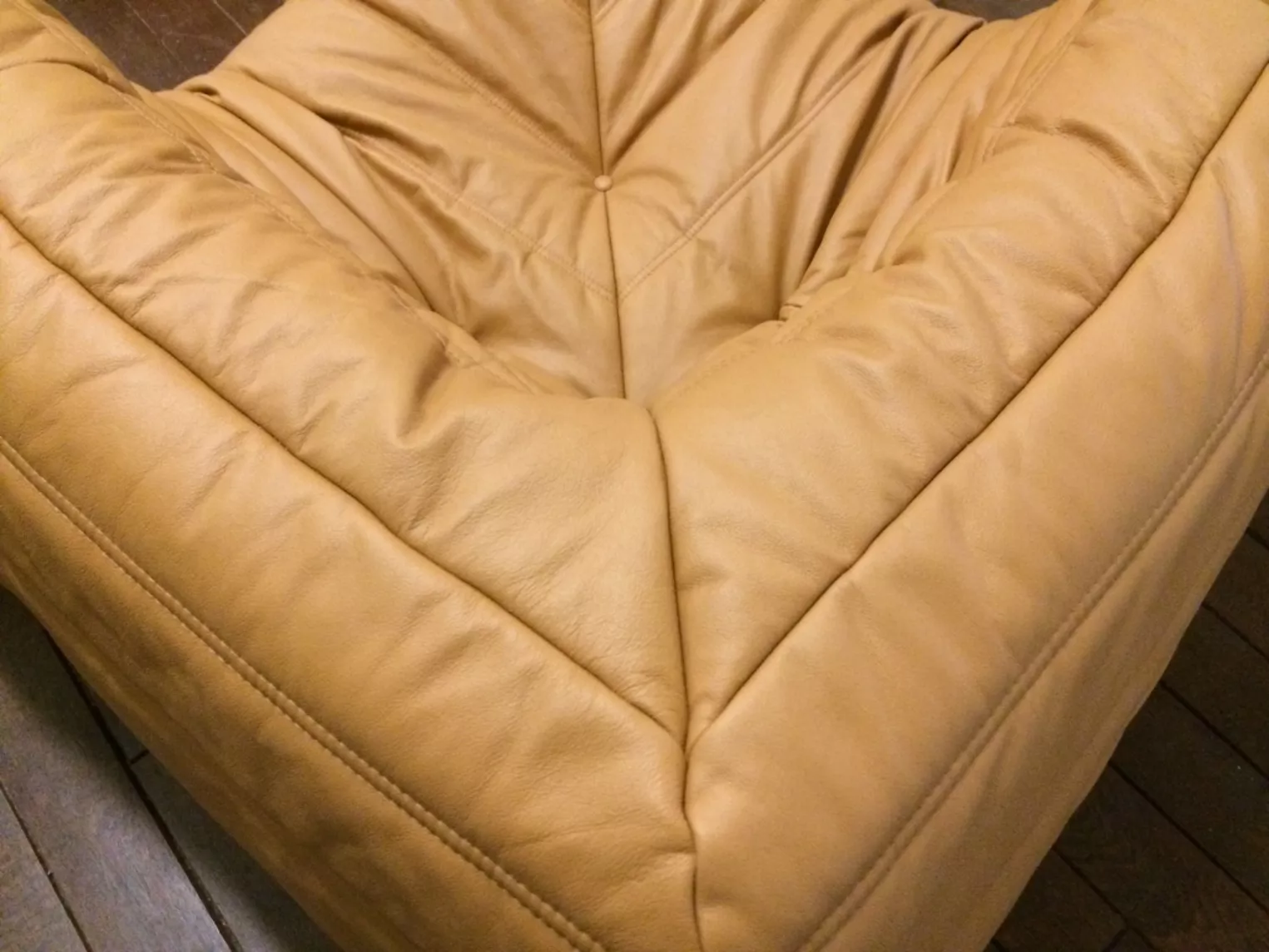 Togo Ecksofa Leder Beige