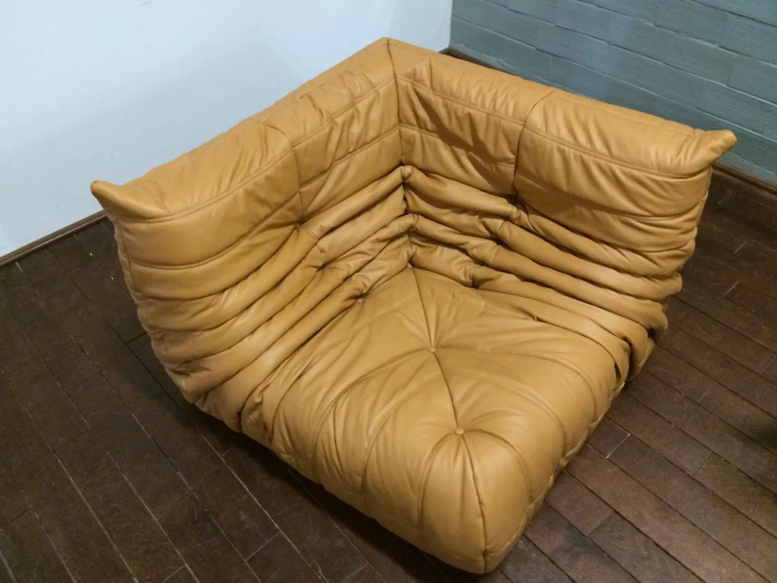Togo Ecksofa Leder Beige