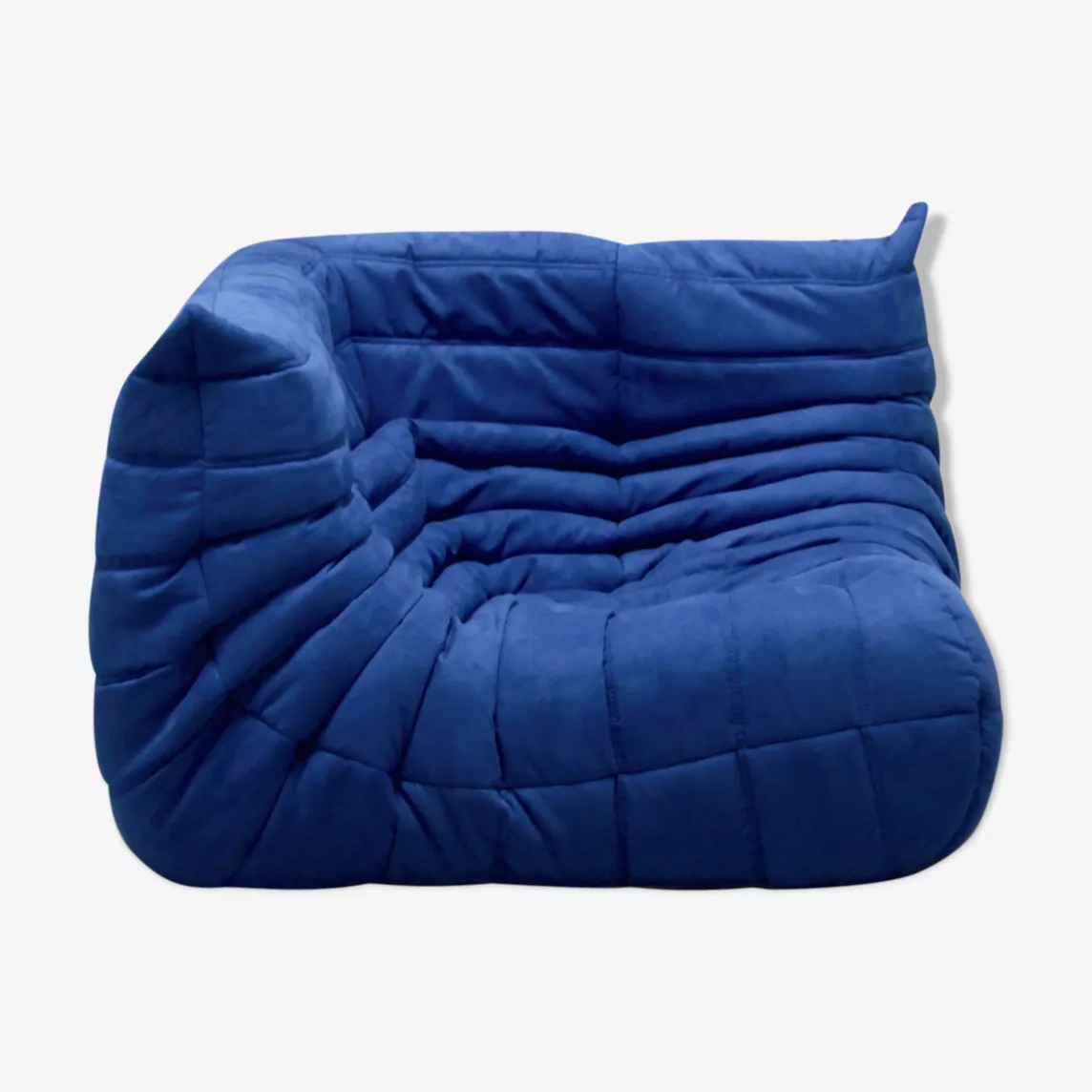 Togo Ecksofa Textil Blau
