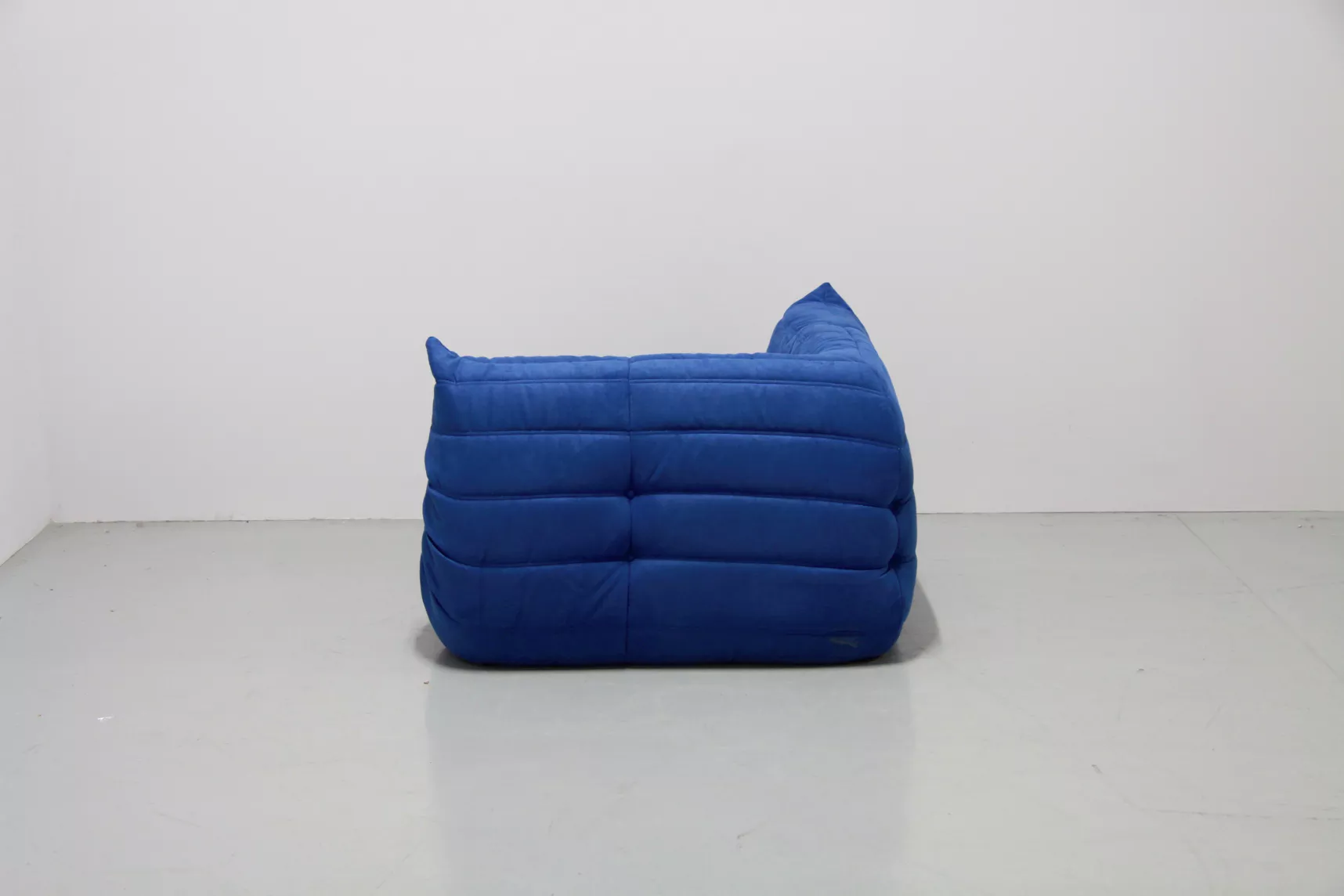 Togo Ecksofa Textil Blau