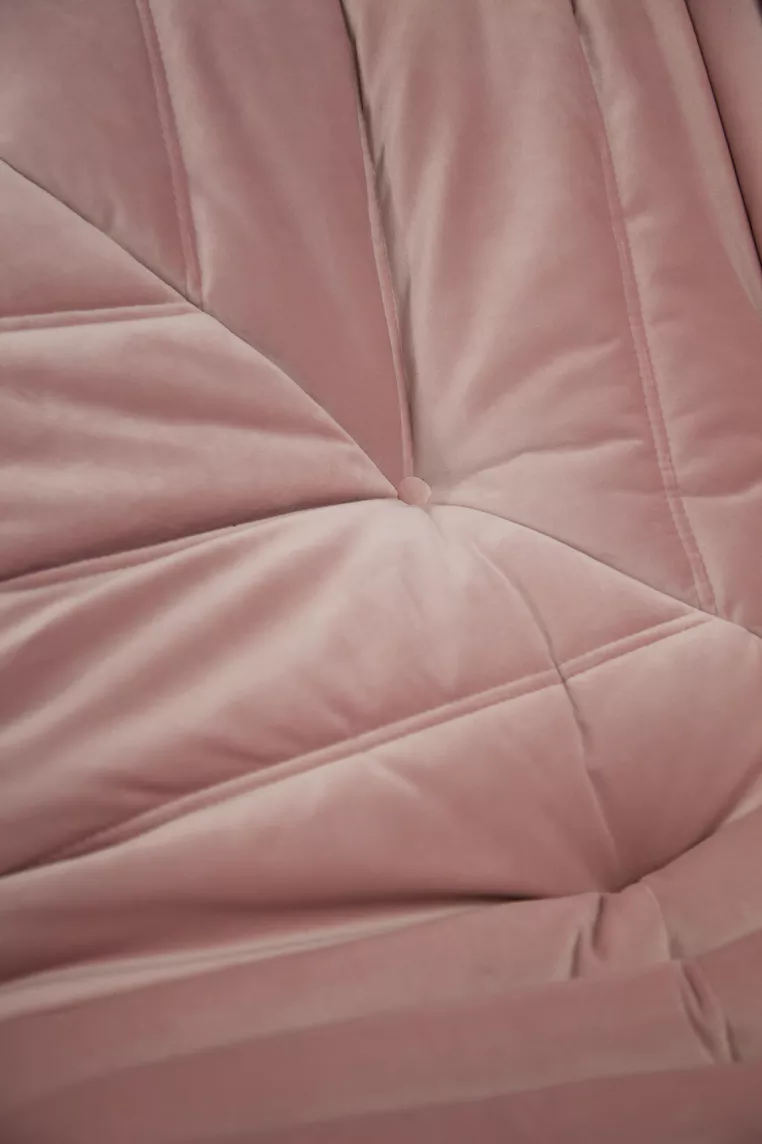 Togo Corner Sofa Velvet Light Pink