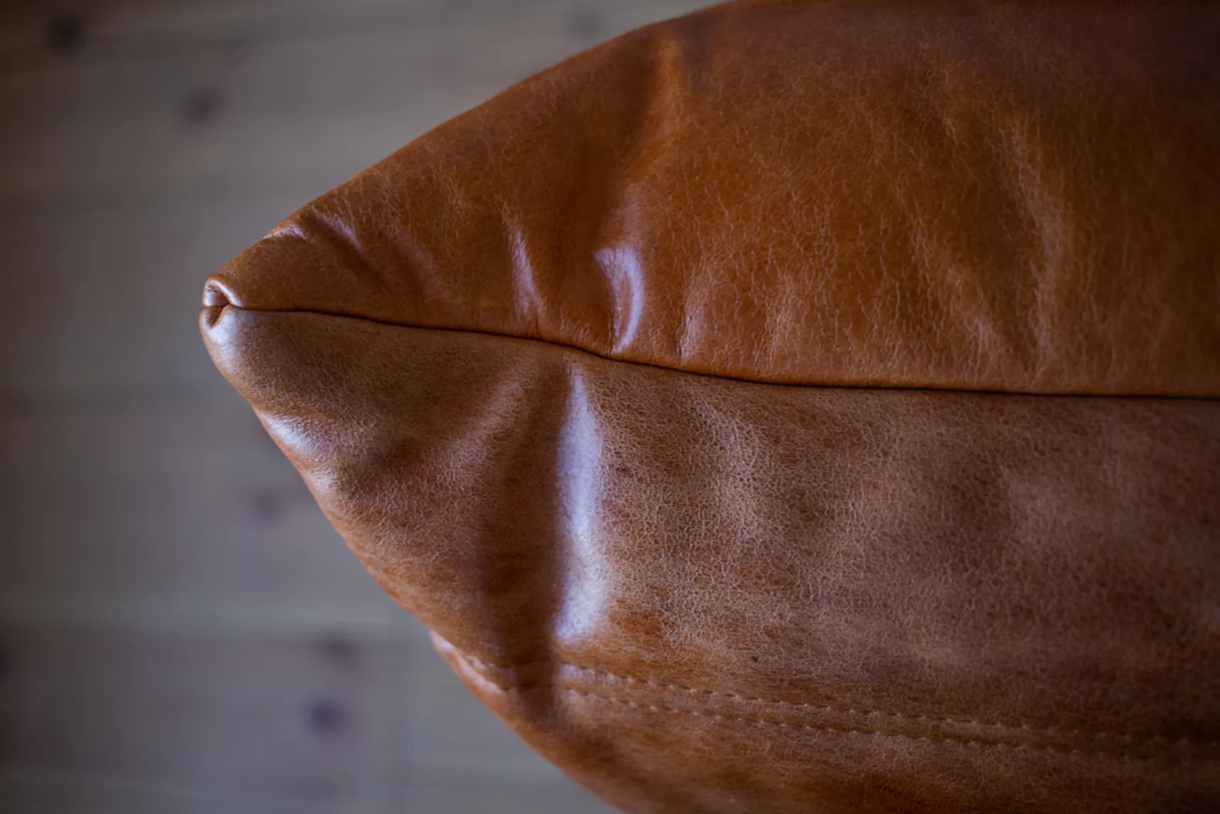Togo Corner Sofa Pull-Up Leather Pine Brown
