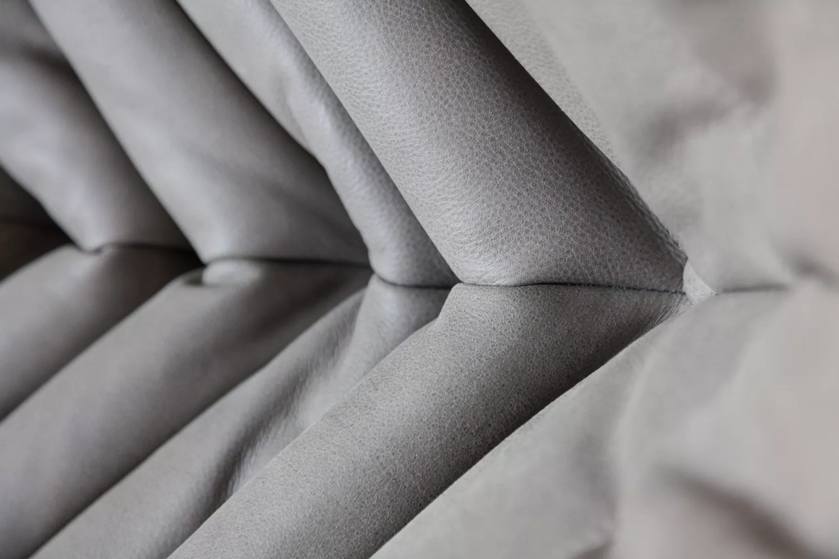 Togo Corner Sofa Madras Leather Ash Grey