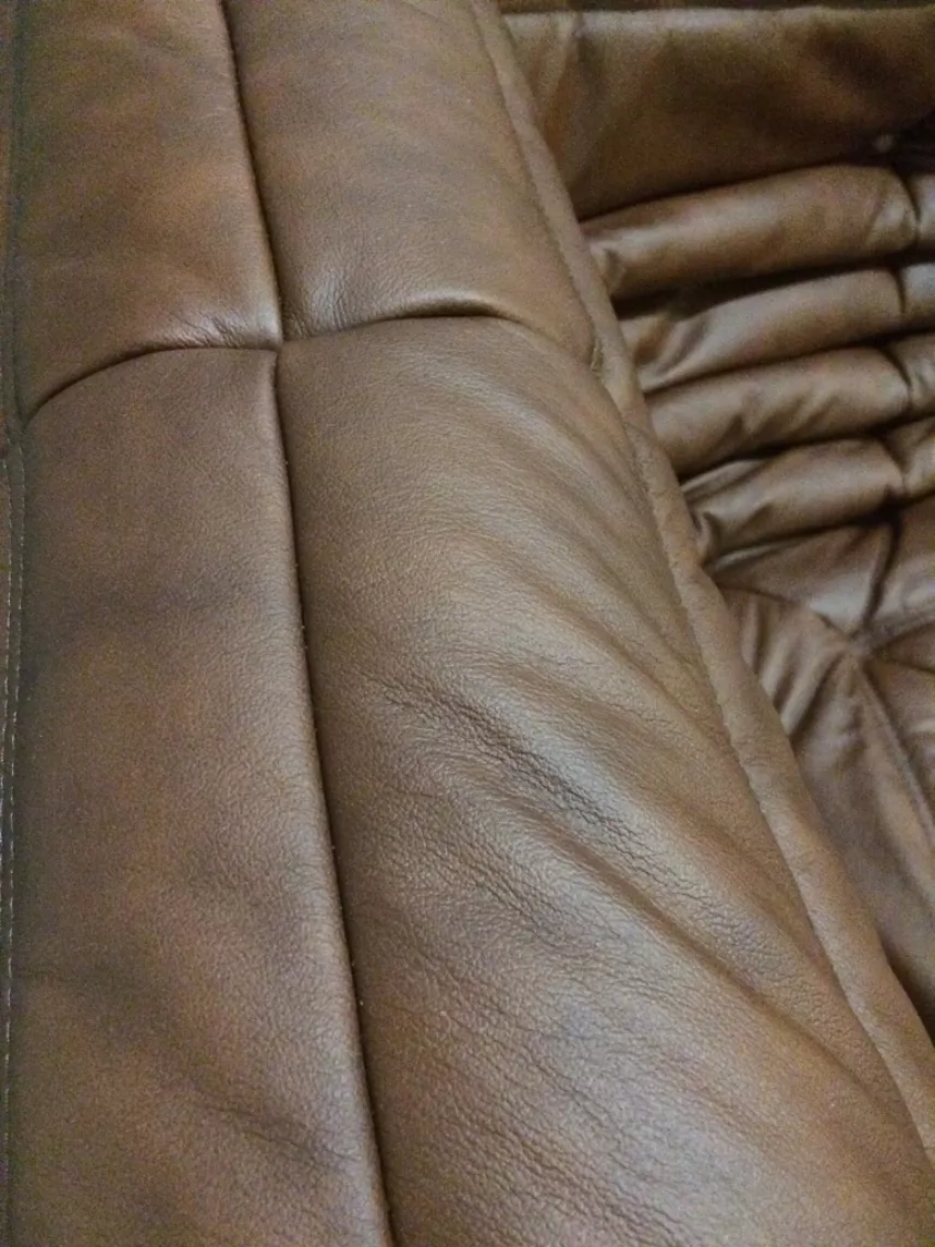 Togo Ecksofa Leder Braun