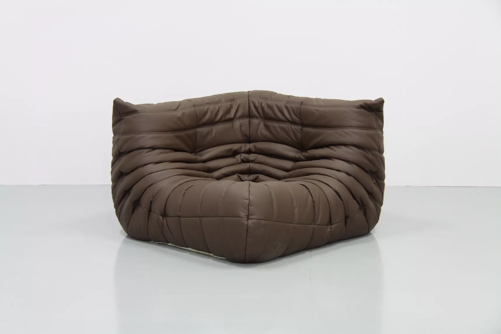 Togo Ecksofa Leder Braun