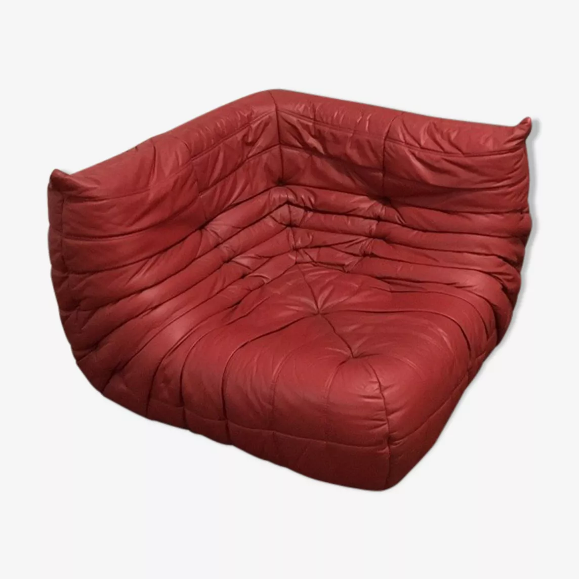 Togo Ecksofa Leder Rot