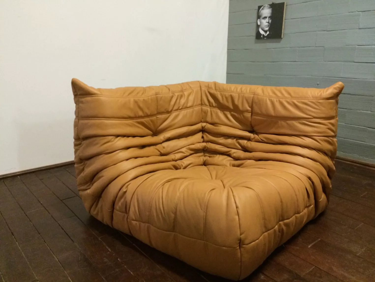 Togo Ecksofa Leder Beige
