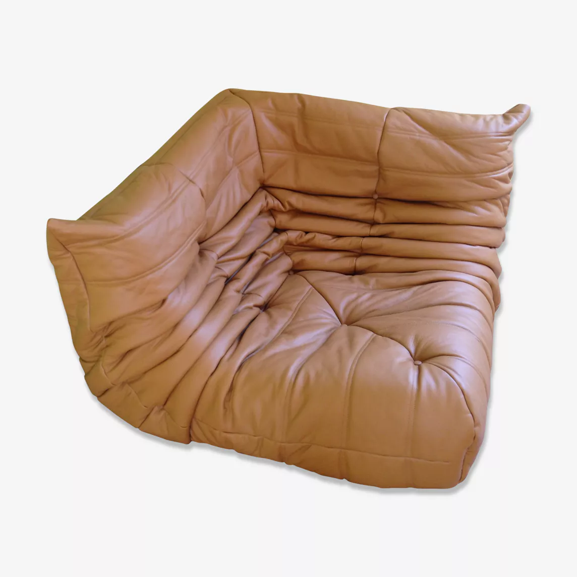 Togo Ecksofa Leder Beige
