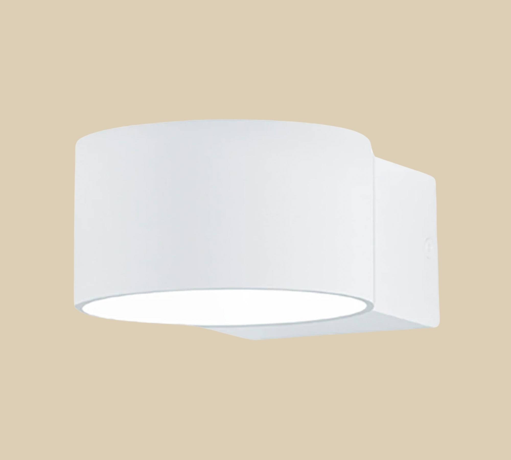 LED-Wandleuchte Lacapo Metall 1-flammig Matt Weiß