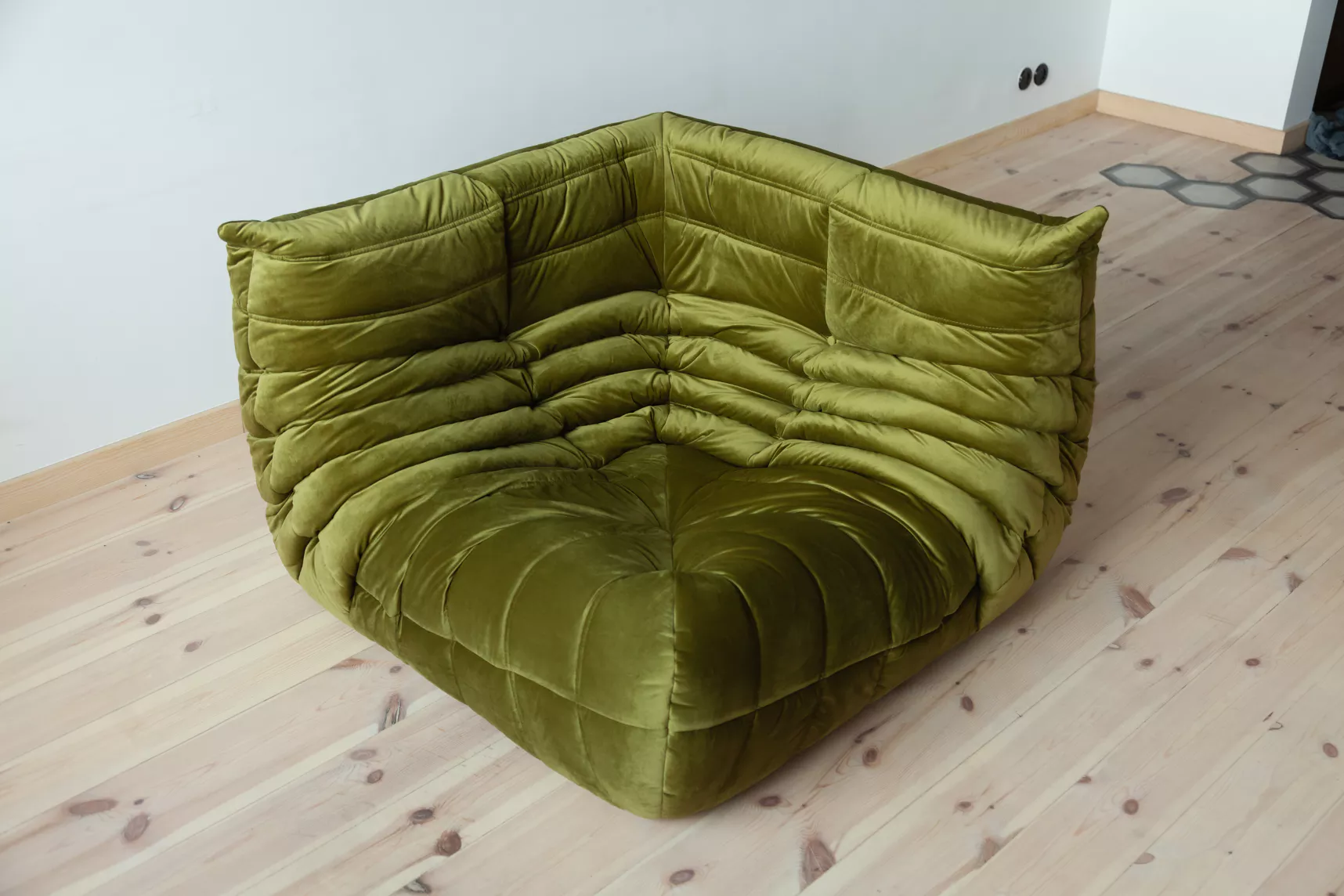 Togo Lounge Set 4-pc. Velvet Olive Green