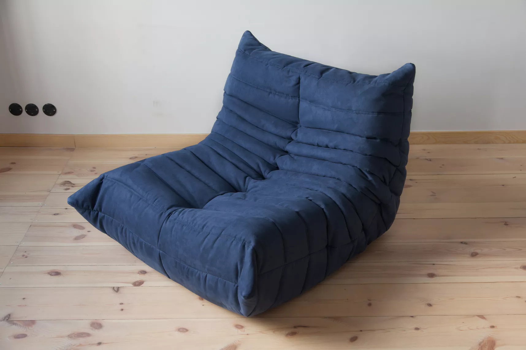 Togo Lounge Set 3-pc. Textile Navy Blue