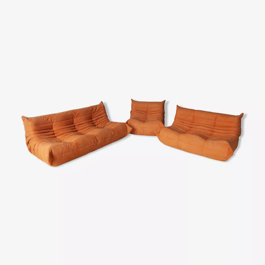 Togo Lounge Set 3-pc. Textile Orange