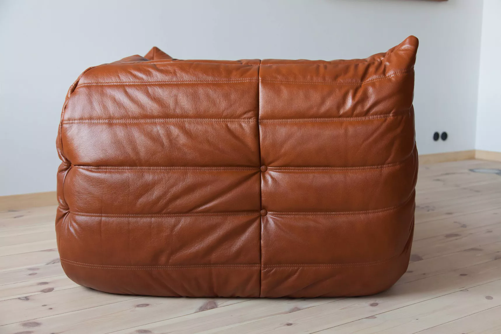 Togo Lounge Set 3-pc. High-gloss leather whisky brown