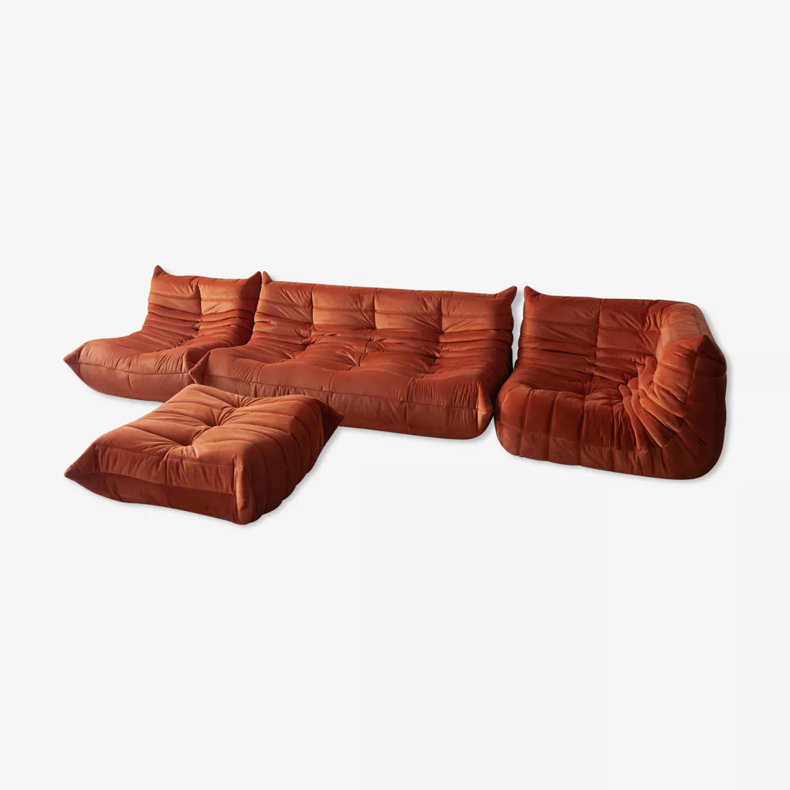 Togo Lounge Set 4-tlg. Samt Orange