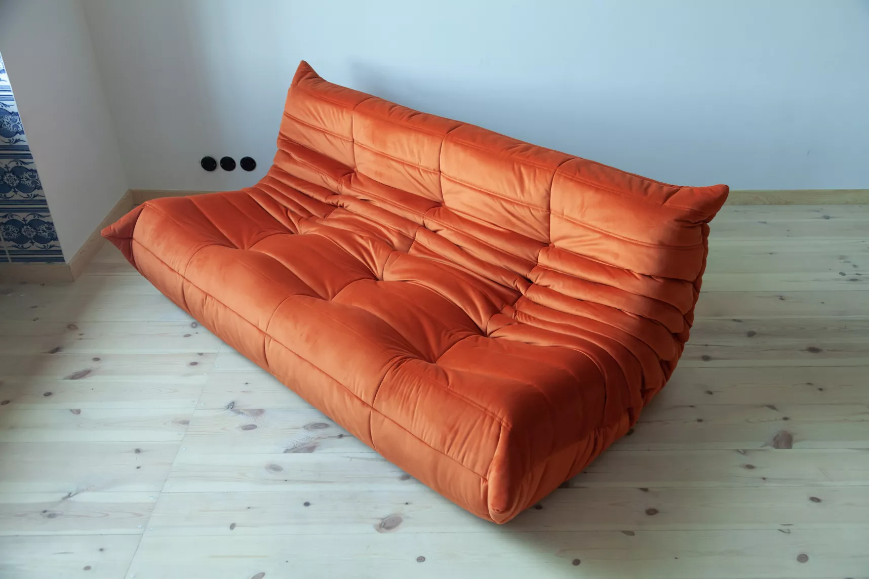 Togo Lounge Set 4-tlg. Samt Orange