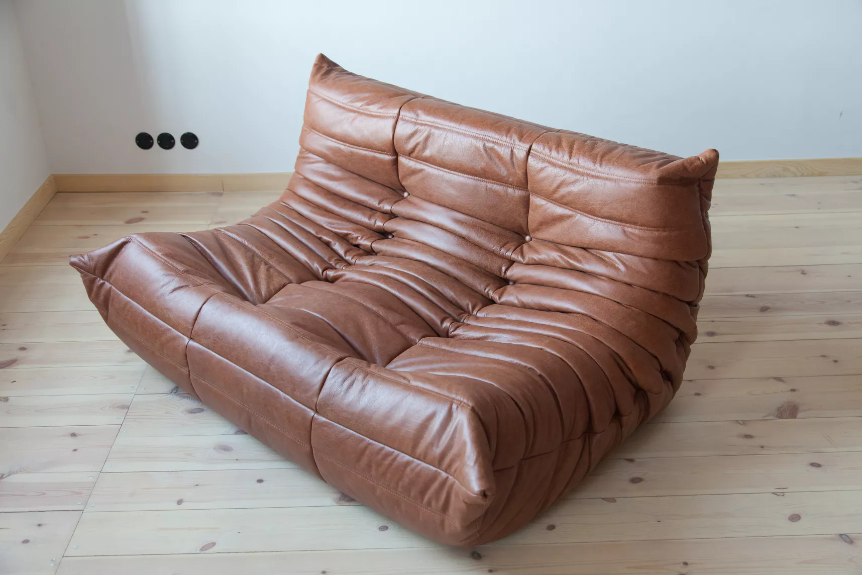 Togo Lounge Set 3-pc. Pull-Up Leather Kentucky Brown