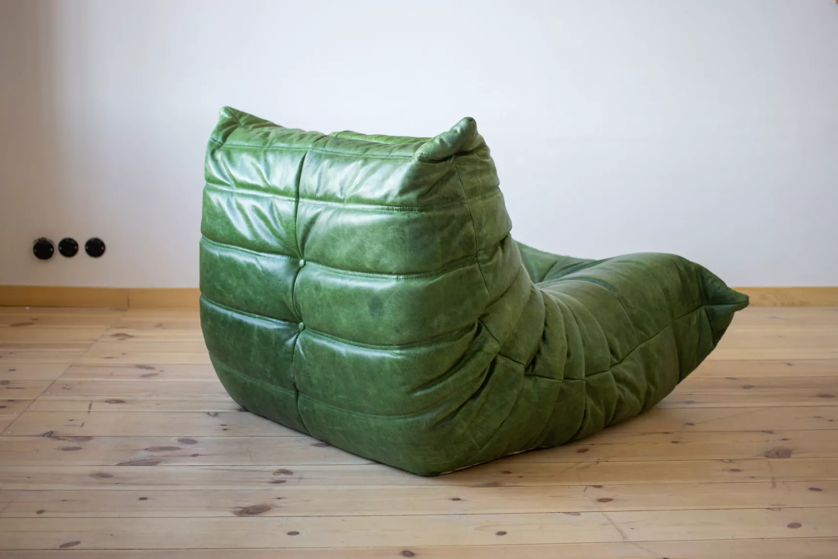 Togo Lounge Set 3-pc. Pull-Up Leather Green