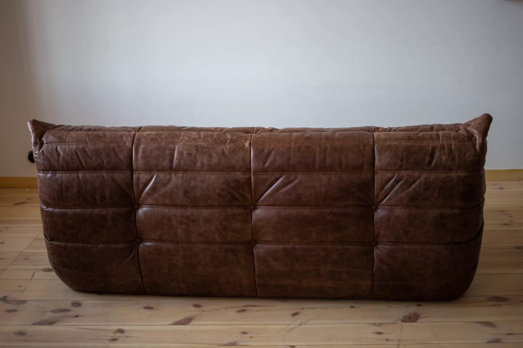 Togo Lounge Set 3-pc. Pull-Up Leather Walnut Brown