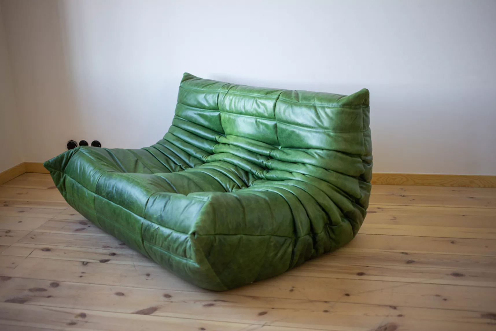 Togo Lounge Set 3-pc. Pull-Up Leather Green